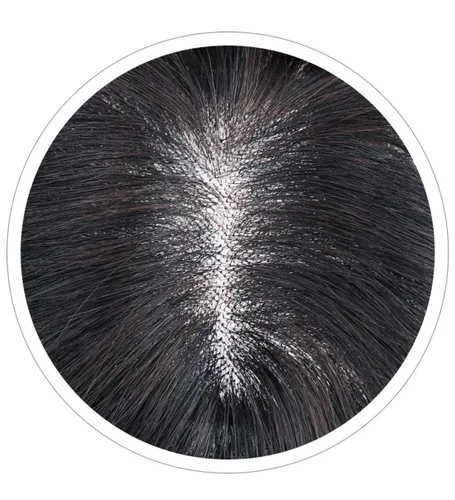 Vista 4 de Peluca de cabello humano rizado para mujer, con cabello fino en la parte superior, base de seda de 5 x 5.5 pulgadas, parte derecha de 8 pulgadas