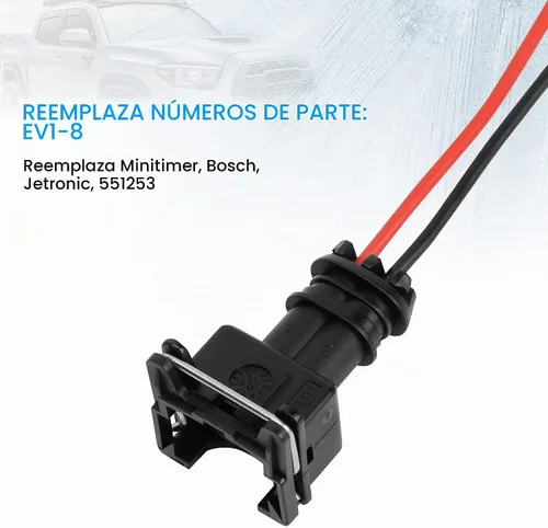Vista 4 de 8 piezas de conector de inyector de combustible EV1 OBD1 enchufe arnés de cable de cableado coleta telar clip corte para RC, Bosch, Honda, Ford
