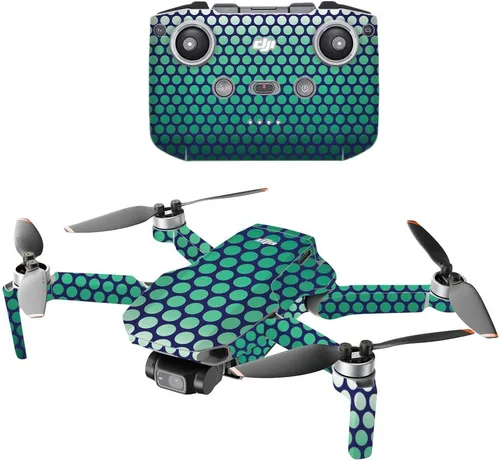 Vista 9 de MightySkins - Compatible con DJI Mini 2 Dron portátil - Argyle negro Funda protectora de vinilo duradera y única Fácil de aplicar, quitar