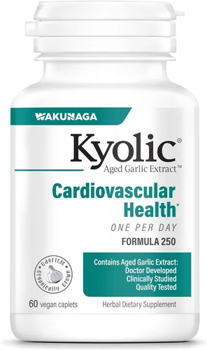 Vista 6 de Kyolic Fórmula 250 de extracto de ajo envejecido, salud cardiovascular*, una por día 30 cápsulas