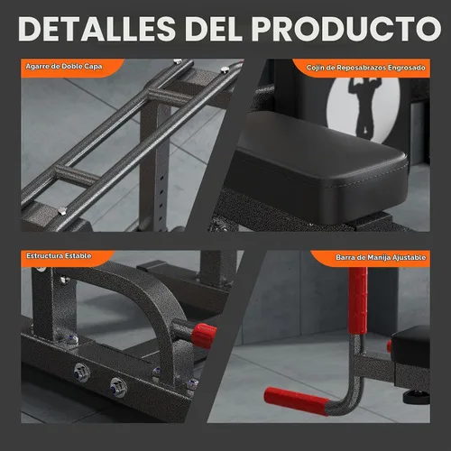Vista 6 de SogesHome Power Tower Pull Up Bar Dip Station for Home Gym 330LB Capacity Negro