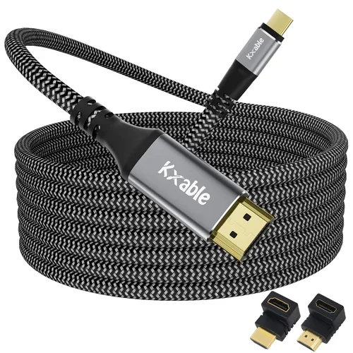 Vista 8 de Cable USB a HDMI 4K de 3 pies, USB unidireccional A 3.0 a HDMI HD Audio Video, Chipset 4K real, para TV, proyector, monitor, solo compatible