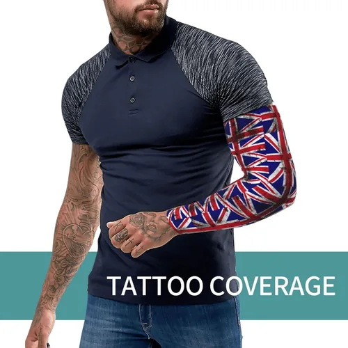 Vista 6 de Unisex Lightweight Cooling Arm Sleeves Distressed Uk British Flag Compression Warmer Cover For Outdoor Activity