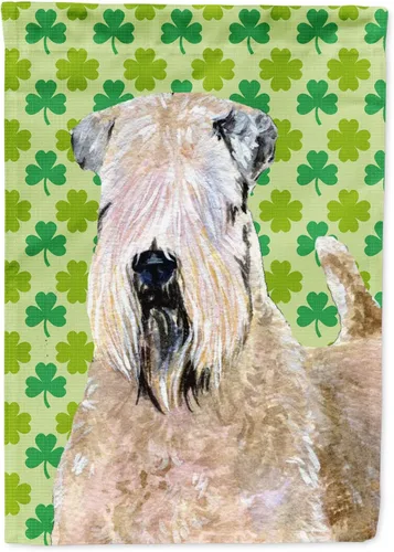Vista 63 de Caroline's Treasures SS4442GF Affenpinscher Bandera de jardín con retrato de trébol del día de San Patricio para buzón, bandera decorativa