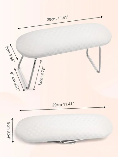 Vista 6 de Reposabrazos de uñas de microfibra de piel sintética para uñas, reposamanos profesional para cojín de almohada de uñas, herramienta de accesorios