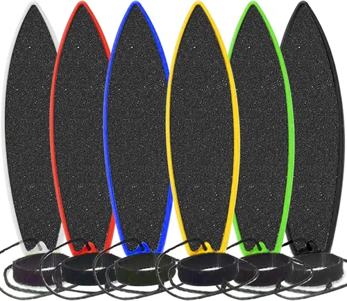 Vista 8 de Tablas de surf con dedos, tabla de surf para ventana de automóvil, tabla de surf con cuerda para niños, adolescentes y adultos Azul Negro Verde