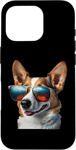 Vista 20 de iPhone 16 Pembroke Welsh Corgi with Sunglasses Case
