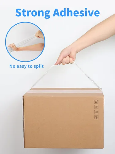 Vista 3 de JARLINK Cinta de embalaje transparente (12 rollos), cinta de embalaje resistente para embalaje de envío, sellado en movimiento, 1.88 pulgadas