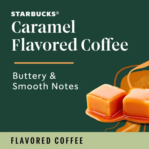 Vista 3 de Cápsulas de café K-Cup de Starbucks, café con sabor caliente o helado, caramelo, 10 cápsulas Keurig Cápsulas K-Cup 100% Arabica para cafeteras