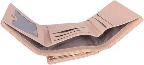 Vista 4 de Womens Purse Tiny Solid kiss-lock Embrague cartera Coin Purses, Talla libre, Púrpura rosa