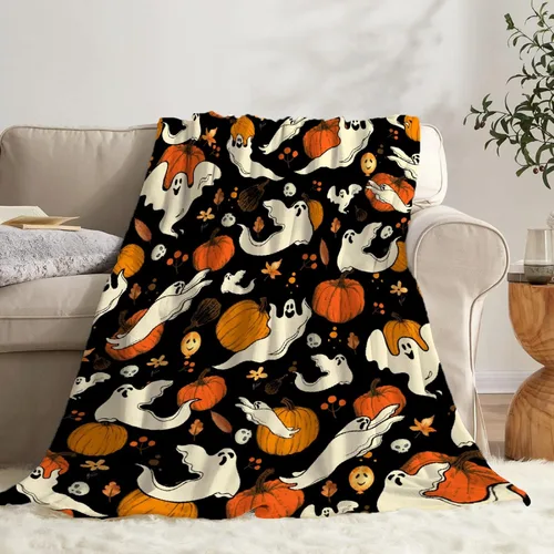 Vista 44 de Cute Ghosts - Manta de bebé personalizada para recién nacido, regalos para Halloween y Navidad, 40 x 30 pulgadas