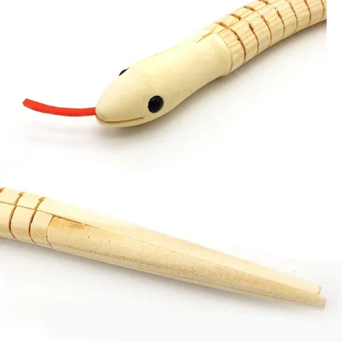 Vista 4 de Modelos de serpiente de madera sin terminar de 8 piezas, 12 pulgadas