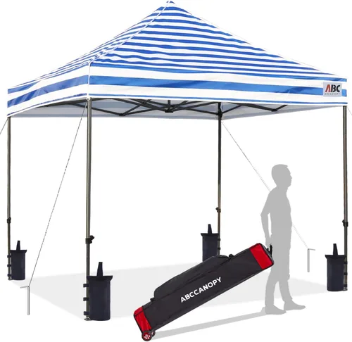 Vista 64 de ABCCANOPY Toldo Desplegable – Carpa/Toldo Portátil para Patio Exterior de 8 x 8 Pies, Resistente para Patio Trasero y Terraza con 4 Sacos de Arena
