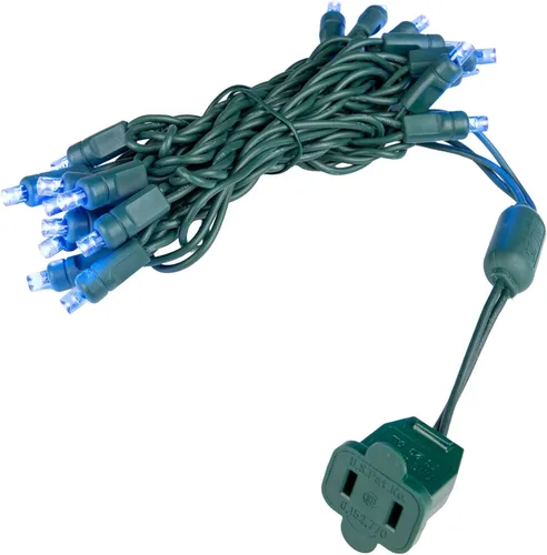 Vista 7 de Novelty Lights Cadena de Luces LED de 7 Pies con 20 LED, Verde sobre Cable Verde, Espaciado de 4", Luces de Hadas Cortas, Conectables de Extremo a