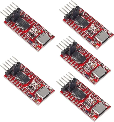 Vista 8 de 2 unids FT232RL FTDI USB 3.3 V 5.5 V a TTL módulo adaptador serie para Arduino FT232 Pro Mini puerto Tipo-C USB a TTL 232