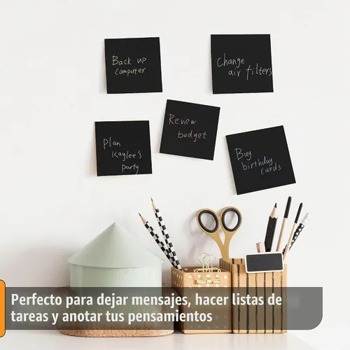 Vista 4 de Mr. Pen - Notas adhesivas, 3"x3", 12 blocs, 600 hojas, negras, notas Negro