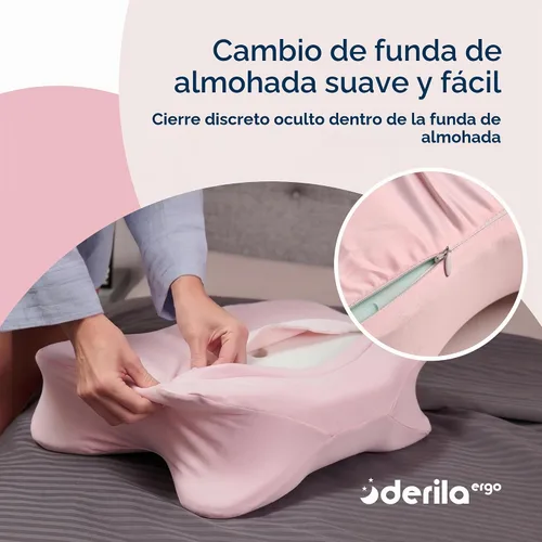 Vista 4 de Derila Ergo - Funda de almohada de mezcla prémium con funda de almohada