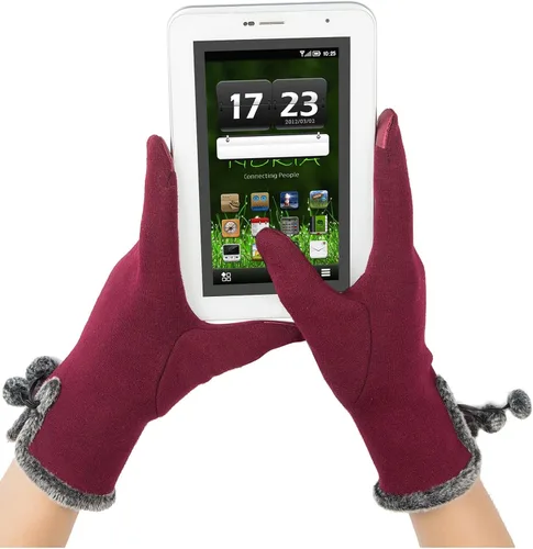 Vista 2 de Dimore Winter Gloves for Women with Touch Screen Fingers Warm Thick Texting