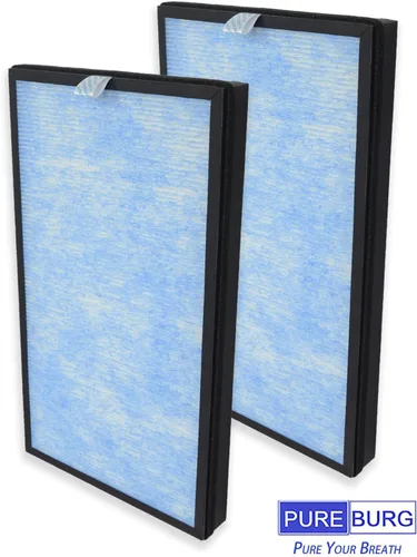 Vista 5 de PUREBURG Filtro de repuesto compatible con SimPure HP8 purificador de aire, paquete de 2 unidades de carbón activado HEPA H13 2 en 1 filtración de 4