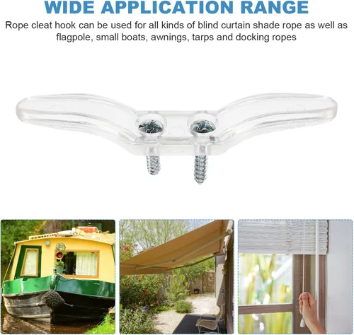 Vista 8 de DOITOOL Tacos de seguridad para cable ciego, piezas de control de cuerda de ventana de plástico transparente de 3.14 pulgadas con tornillos, paquete