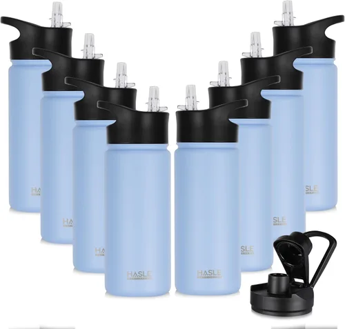 Vista 38 de HASLE OUTFITTERS Botella de agua aislada de 16 onzas para niños, botella de agua de acero inoxidable de doble pared al vacío, a prueba de fugas