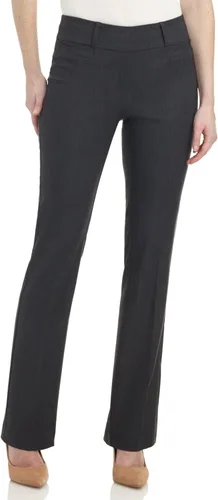 Vista 2 de Rekucci - Pantalones elásticos para mujer, de ajuste cómodo, levemente acampanados