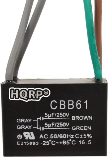 Vista 5 de HQRP Condensador de ventilador de techo CBB61 1uf+2uf de 3 cables listado UL