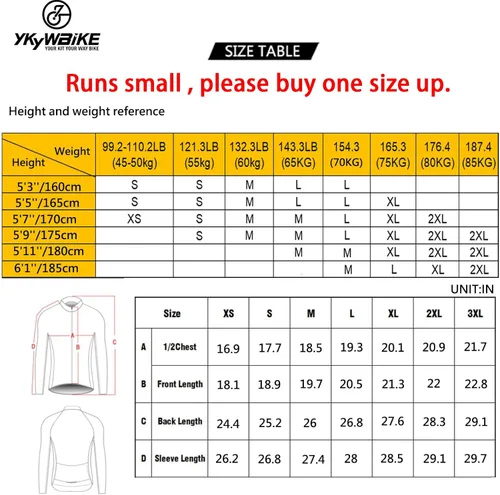 Vista 7 de YKYWBIKE Camisetas de ciclismo de manga larga de forro polar para mantener el calor, chaquetas de ciclismo para hombre, suéter de ciclismo