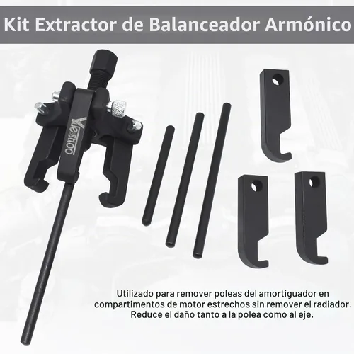 Vista 2 de Kit de extractor de polea de amortiguador de equilibrador armónico Estuche negro