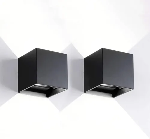 Vista 16 de 2 piezas de luces de pared G9 para exterior/interior, apliques de pared con luces hacia arriba y abajo, IP65 impermeables, iluminación moderna