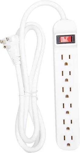 Vista 6 de Belkin Regleta de alimentación de 6 salidas con cable de 3 pies, color blanco