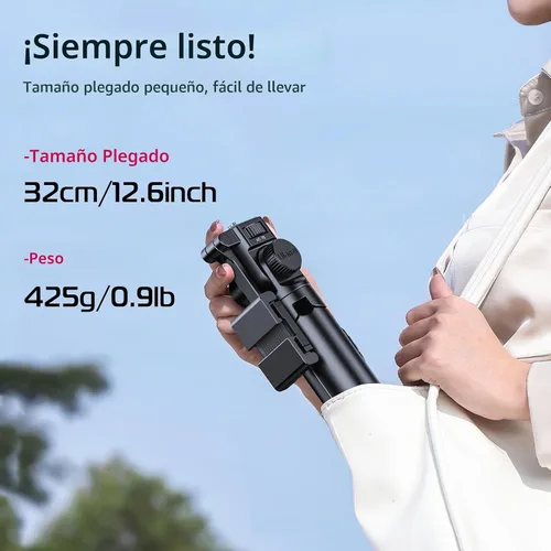 Vista 8 de ULANZI Trípode extensible MT-70, soporte para selfie stick de 63 pulgadas