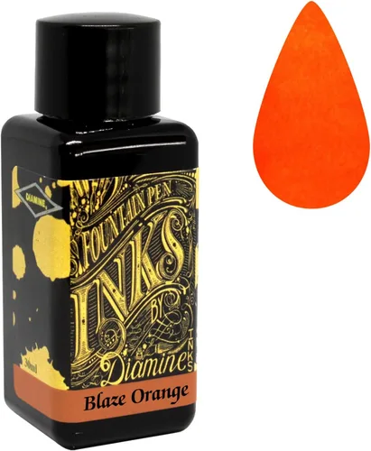 Vista 18 de Tinta embotellada para pluma estilográfica Diamine, 30 ml - Ámbar