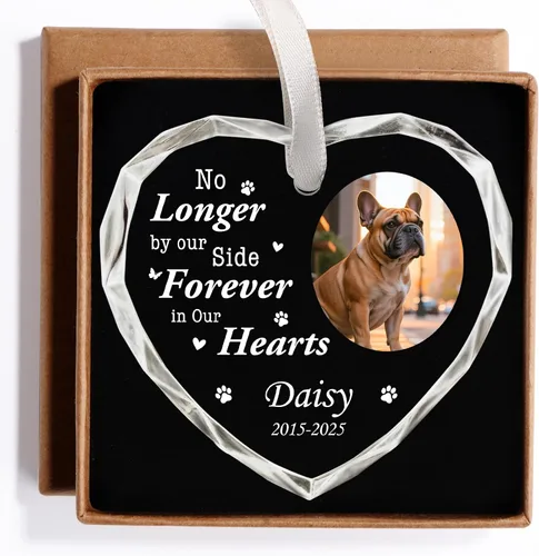 Vista 27 de Adornos de foto de perro personalizados, adornos personalizados con nombre y foto de cachorro de mascota para el árbol de Navidad, regalos