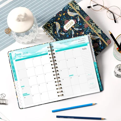 Vista 2 de Agenda 2026 – Agenda mensual 2026, enero 2026 – diciembre 2026, 8.46 x 6.37 pulgadas, planificador calendario, planificador semanal mensual