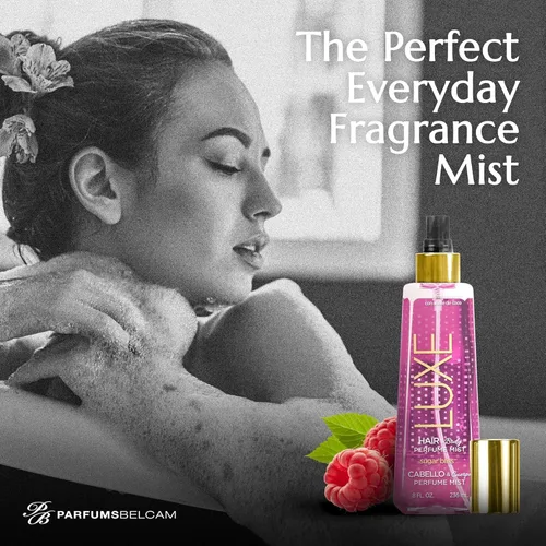 Vista 5 de Luxe Perfumery Sugar Bliss - Perfume en espray para el cabello y el cuerpo, fragancia Sweet Gourmand con frambuesa, chocolate, vainilla y almizcle