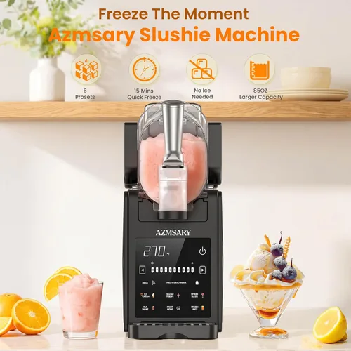 Vista 2 de Máquina de granizado para el hogar, máquina de helado de 85 onzas Negro
