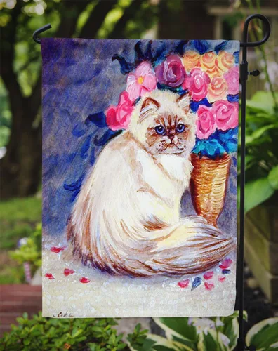 Vista 3 de Caroline's Treasures 7150GF Bandera de jardín con diseño de gato persa para buzón, bandera decorativa para patio exterior, obras de arte de patio