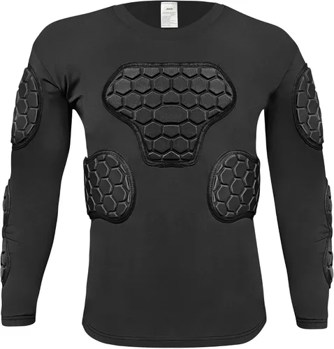 Vista 5 de Conjunto de equipo de protección de fútbol acolchado para hombre, traje de entrenamiento para fútbol, baloncesto, paintball, protector de costillas