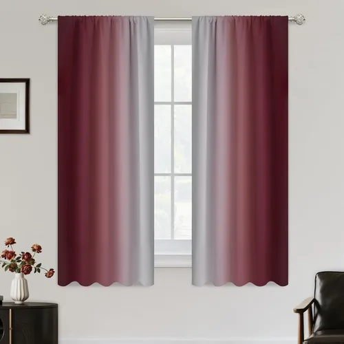Vista 56 de SimpleHome Cortinas Pequeñas Negras Impermeables con Bolsillo para Barra Suave para Cocina, Cortinas Impermeables con Bolsillo para Barra