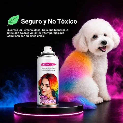 Vista 5 de Spray temporal de color rojo para el cabello para niños, mujeres