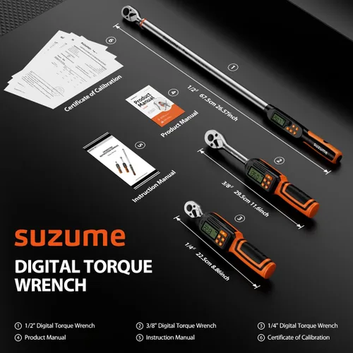 Vista 2 de SUZUME Llave dinamométrica digital de 1/2 unidad
