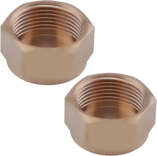Vista 7 de Othmro 2 unids 3/8 de oro de tubería de montaje de válvula de latón hexagonal rosca hembra conector de manguera de rosca fina para tuberías de agua