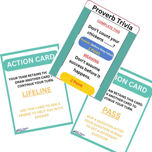 Vista 6 de Proverbios Juegos de trivia, preguntas con respuestas y significados Divertidos juegos de mesa para fiestas familiares, noche de juegos
