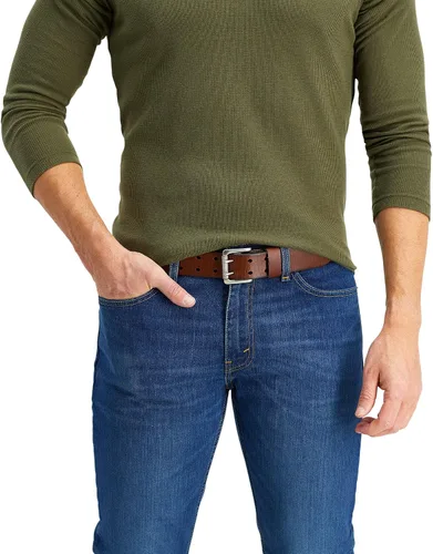 Vista 5 de Levi's Cinturón de mezclilla casual para hombre con hebilla de doble punta