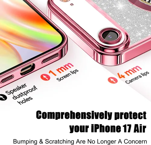 Vista 255 de Misscase Funda magnética con purpurina para iPhone 11 compatible con MagSafe, protección completa, delgada, a prueba de golpes, antiarañazos