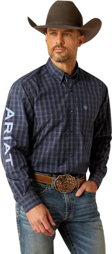 Vista 35 de Camisa de sarga con logotipo del equipo ARIAT de ajuste clásico para hombre Sea Scape USA 3X-Large Turkish Sea