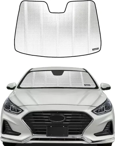 Vista 17 de Pigenius Parasol para parabrisas para Hyundai Sonata 2011-2014, Sonata Hybrid/Hybrid Limited 2015 - Salvaguarda Gris (salvaguarda)