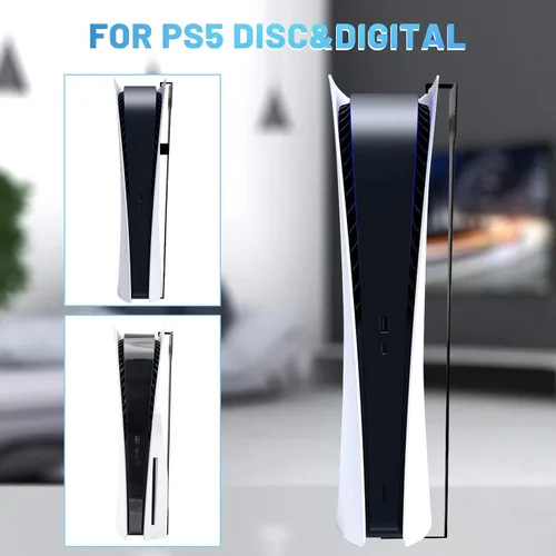 Vista 4 de Allnice Soporte de pared para PS5 soporte de pared para PlayStation 5 disco y edición digital soporte de pared resistente de acero para PS5
