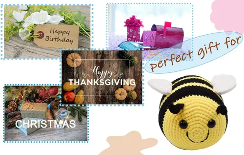 Vista 7 de BABOLI Adorable abejorro de peluche de abejorro mullido con hilo suave de alta calidad, apoyo emocional, juguete de abeja, opción súper maravillosa
